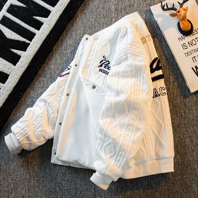 Jachetă de baseball în stil retro american cu vibrație grea Bărbați 2023, iarnă, la modă, jachetă bomber de marcă, îmbrăcăminte de iarnă, jachete, paltoane