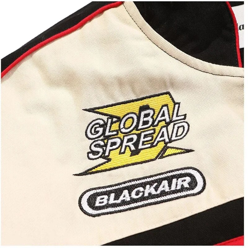 Jachetă de curse pentru bărbați, îmbrăcăminte exterioară, vintage, hip hop, Y2k, pentru motocicletă, cu fermoar, jachetă de pilot, haine de stradă, pentru bărbați