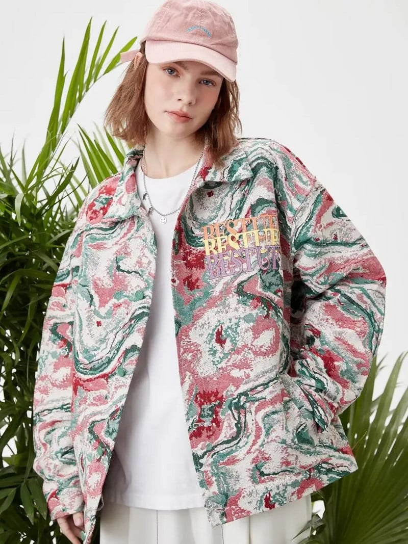 Graffiti Varsity Jacket Men Women High Street Vintage Embroidery Baseball Jackets Harajuku Y2k Loose Bomber Coat Jar Jeseň