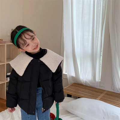 Jachetă de iarnă pentru bebeluș, fetiță, băiat, căptușită din bumbac, sugar, copil mic, haină groasă, guler fleece, îmbrăcăminte caldă, haine pentru bebeluși 1-5 ani