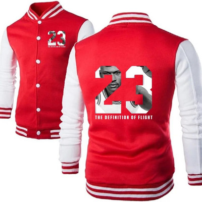 HipHop Youth Stand Collar Streetwear Pánske baseballové bundy Turistické horolezecké expedičné kabáty Basketbalové letové pánske mikiny 23#