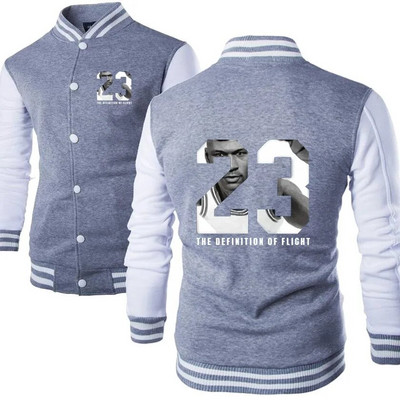 HipHop Youth Stand Collar Streetwear Pánske baseballové bundy Turistické horolezecké expedičné kabáty Basketbalové letové pánske mikiny 23#