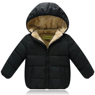 IYEAL Dievčenská teplá flísová vnútorná bunda s kapucňou pre deti, jesenný chlapčenský kabát, zimné oblečenie pre batoľatá, vrchné oblečenie pre deti