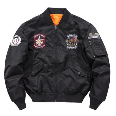 Pánska bomber bunda, ležérna pilotná bunda, pánske vrchné oblečenie, nositeľný pánsky kabát, veľká veľkosť 6XL, ZA232