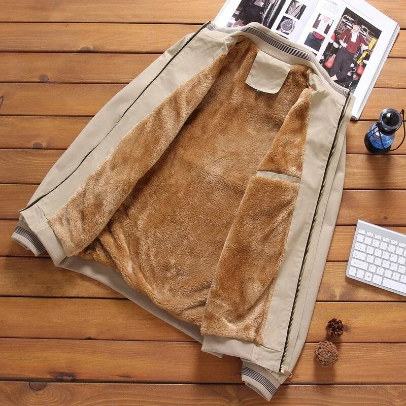 Rudens ir žiemos pastorintas šiltas vėjo striukė Vyriškas pilotinis striukė Vyriška striukė Fleece striukė Vyriški kariniai beisbolo paltai 5XL