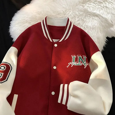 Jarná baseballová uniformná bunda pre mužov, výšivka s písmenom Y2K, jar a jeseň, hongkonský štýl, pár, študentská pekná bunda