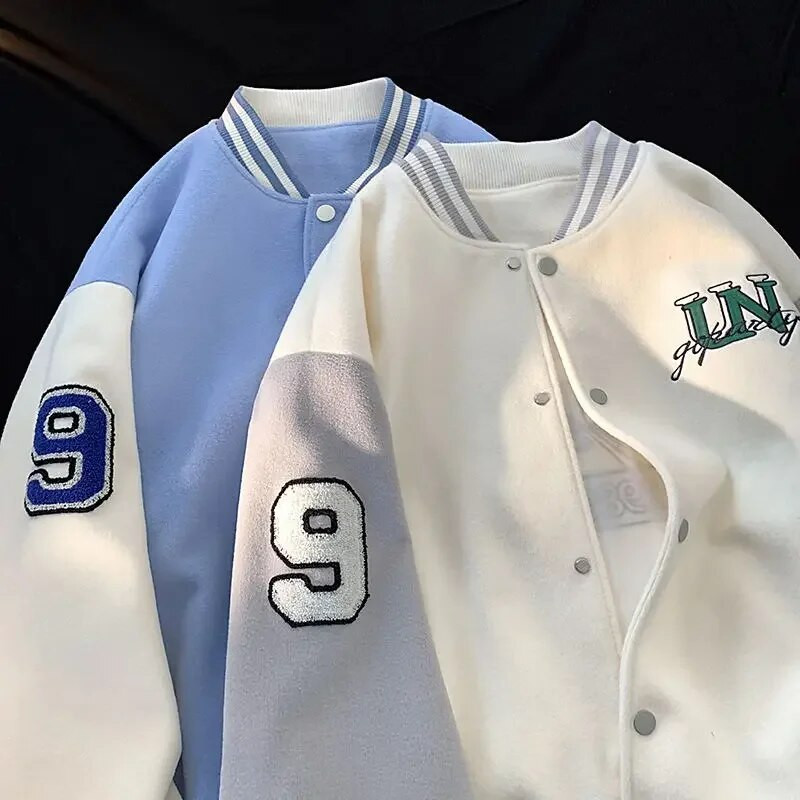 Jarná baseballová uniformná bunda pre mužov, výšivka s písmenom Y2K, jar a jeseň, hongkonský štýl, pár, študentská pekná bunda