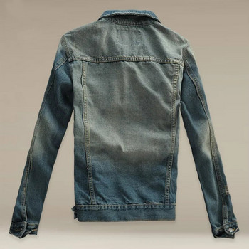 High-Street Мъжки скъсани дънки Якета Изпрани пачуърк Distressed Denim Man Slim Fit Streetwear HipHop Vintage Jacket