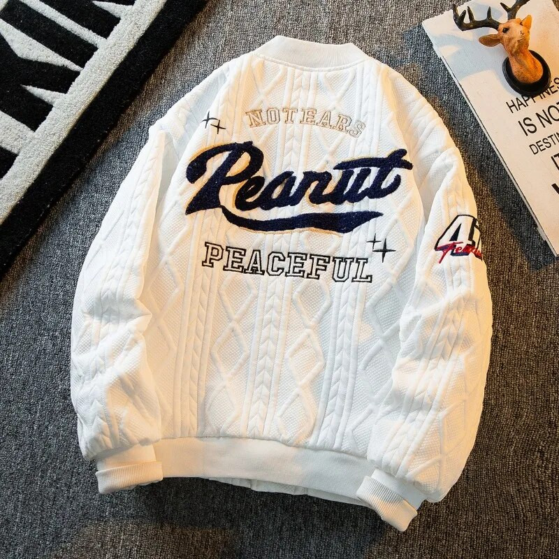 Pánska pilotná bunda, retro štýl, gombíky, baseballová bunda, pánska jarná jeseň, jednoradové zapínanie, stojatý golier, dlhé rukávy, topy s písmenami