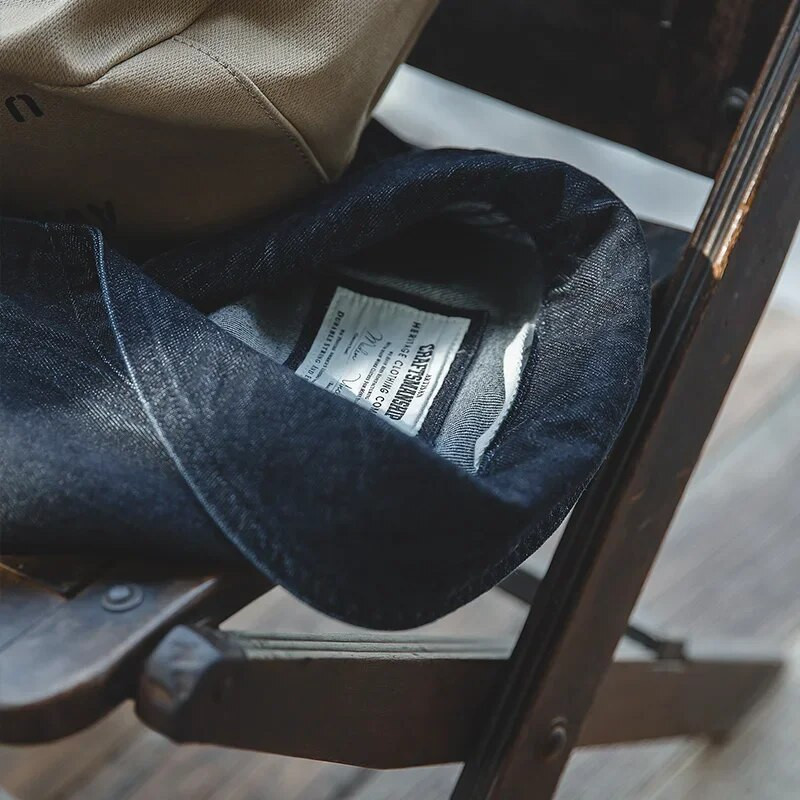 Jachetă de blugi cu revere Maden, 13,5 oz, haină cu buzunare multiple, pentru bărbați, vintage, îmbrăcăminte de lucru, cămăși din denim, haine la modă de calitate pentru bărbați