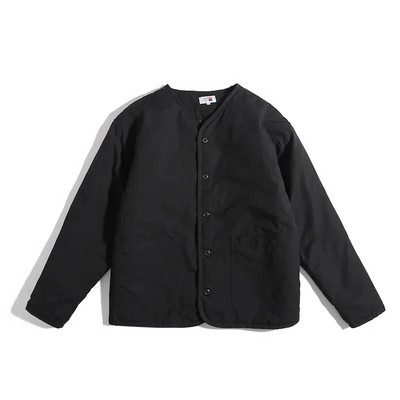 Jesenná zimná japonská bavlnená džínsová bunda pre mužov, streetwear móda, voľná ležérna krátka džínsová bunda, parka, pánsky kabát