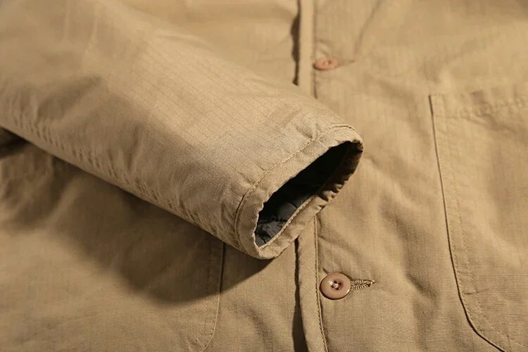 Jesenná zimná japonská bavlnená džínsová bunda pre mužov, streetwear móda, voľná ležérna krátka džínsová bunda, parka, pánsky kabát