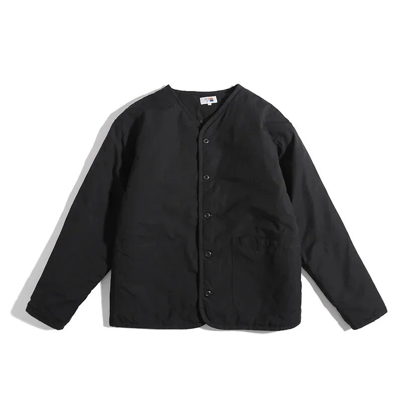 Jesenná zimná japonská bavlnená džínsová bunda pre mužov, streetwear móda, voľná ležérna krátka džínsová bunda, parka, pánsky kabát