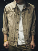 Jachetă vintage Cargo denim pentru bărbați, spălat, lejer, din bumbac, cu mânecă lungă, pentru bărbați, primăvară, toamnă, cămașă.
