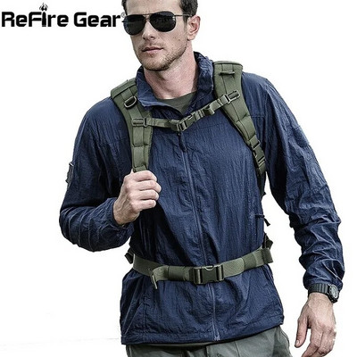 Jachetă tactică, ușoară, impermeabilă, pentru bărbați, de vară, respirabilă, cu glugă subțire, haină de ploaie, jachetă militară portabilă, jachetă militară din piele