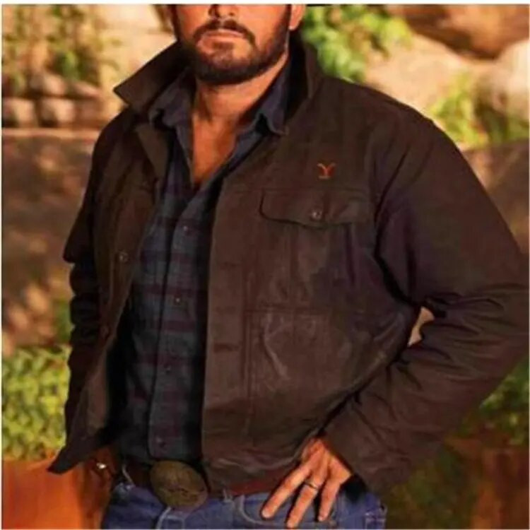 Rip Wheeler fekete pamut dzseki férfi farmer dzseki 5XL pamut farmer őszi téli dzseki férfi Jean kabátok férfi cowboy dzseki