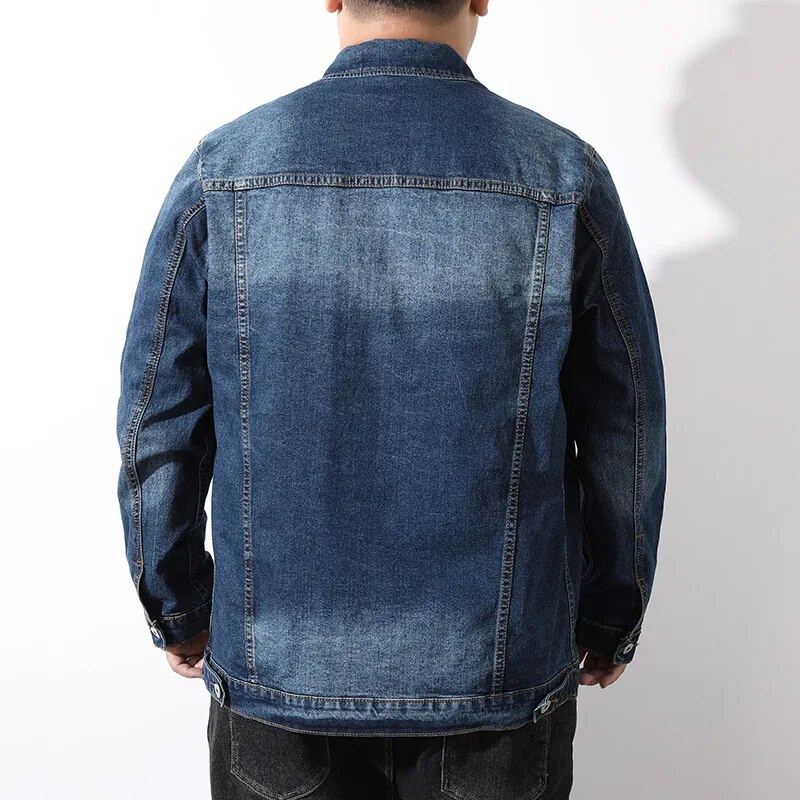 Pánska džínsová bunda z bavlny, ležérna, jednoradová, džínsová, kabát pre mužov, streetwear, móda, jaqueta masculina, pánske oblečenie