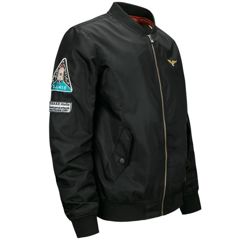 Jachetă militară pentru bărbați, la modă de primăvară, jachetă bomber subțire, îmbrăcăminte exterioară pentru bărbați, haină ocazională pentru bărbați, jachetă Ma-1 aviator pilot pentru bărbați