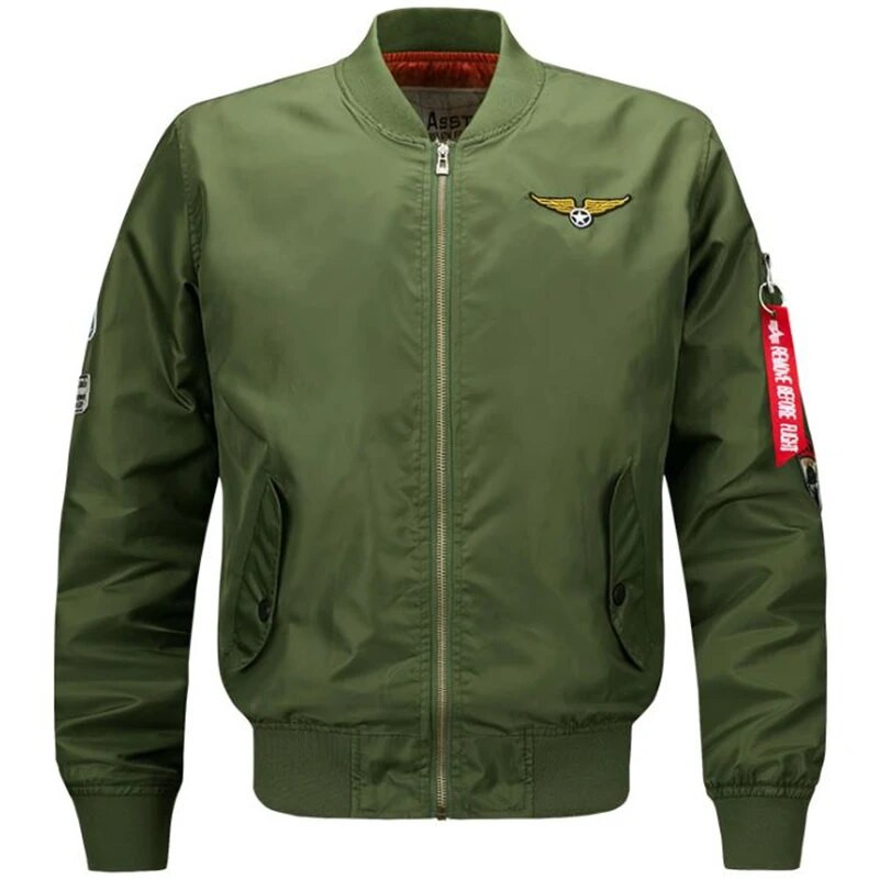 Jachetă militară pentru bărbați, la modă de primăvară, jachetă bomber subțire, îmbrăcăminte exterioară pentru bărbați, haină ocazională pentru bărbați, jachetă Ma-1 aviator pilot pentru bărbați