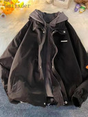 Pánska bunda Gmiixder, baseballová uniforma, univerzálna, 2022, nová, nadrozmerná, s kapucňou, párové oblečenie, jarná zimná preppy bunda na zips