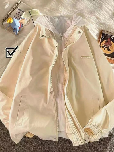 Pánska bunda Gmiixder, baseballová uniforma, univerzálna, 2022, nová, nadrozmerná, s kapucňou, párové oblečenie, jarná zimná preppy bunda na zips