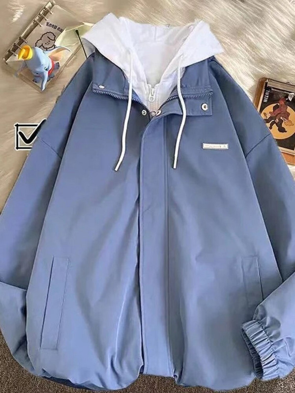 Pánska bunda Gmiixder, baseballová uniforma, univerzálna, 2022, nová, nadrozmerná, s kapucňou, párové oblečenie, jarná zimná preppy bunda na zips