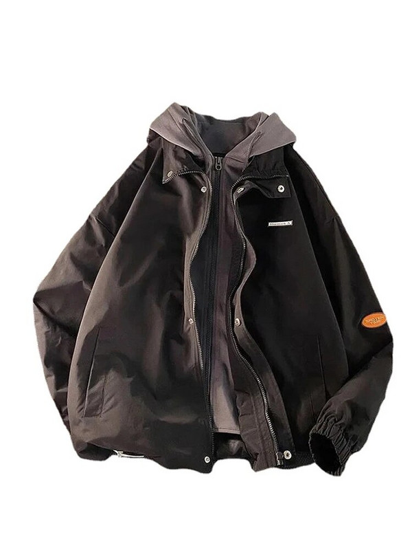 Pánska bunda Gmiixder, baseballová uniforma, univerzálna, 2022, nová, nadrozmerná, s kapucňou, párové oblečenie, jarná zimná preppy bunda na zips