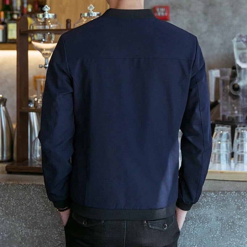 Pánska baseballová bunda, jarná tenká pánska bomber pilotná bunda a kabát, ležérna jednofarebná bunda, jesenné vrchné oblečenie, vrecká na zips, 8XL, nová