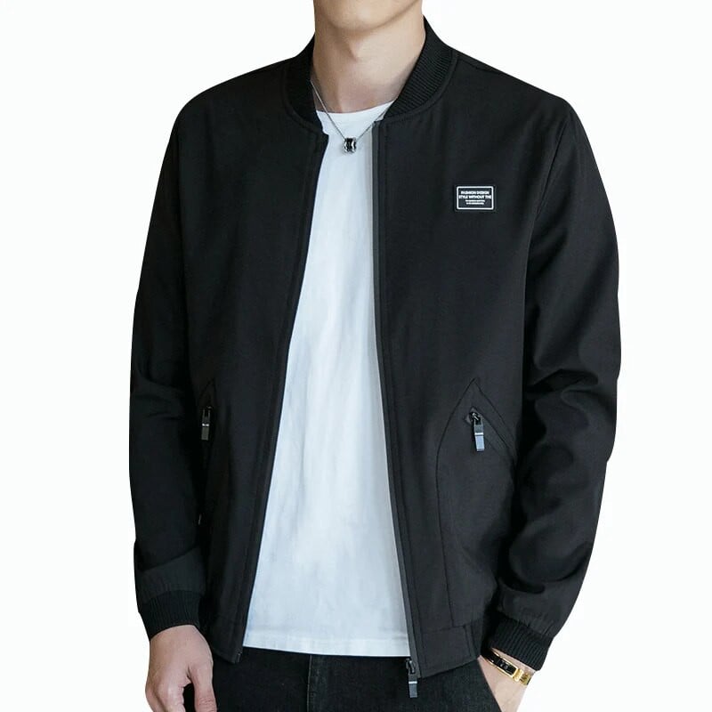 Pánska baseballová bunda, jarná tenká pánska bomber pilotná bunda a kabát, ležérna jednofarebná bunda, jesenné vrchné oblečenie, vrecká na zips, 8XL, nová