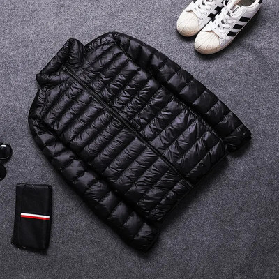 Jachetă pentru bărbați, toamnă iarnă, ultra ușoară, cu puf ambalabil, haină rezistentă la apă și vânt, respirabilă, de mari dimensiuni, pentru bărbați.