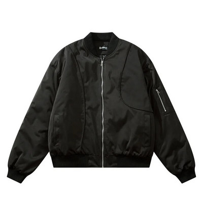 Retro Bomber striukės Vyriški Moteriški Pavasariniai High Street Laisvi laisvalaikio krovininiai paltai Laisvi pora Striukė Pilot Vėjo striukė Moteriška 2023 m.