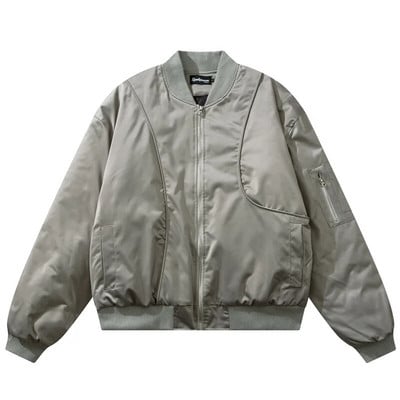 Retro Bomber striukės Vyriški Moteriški Pavasariniai High Street Laisvi laisvalaikio krovininiai paltai Laisvi pora Striukė Pilot Vėjo striukė Moteriška 2023 m.