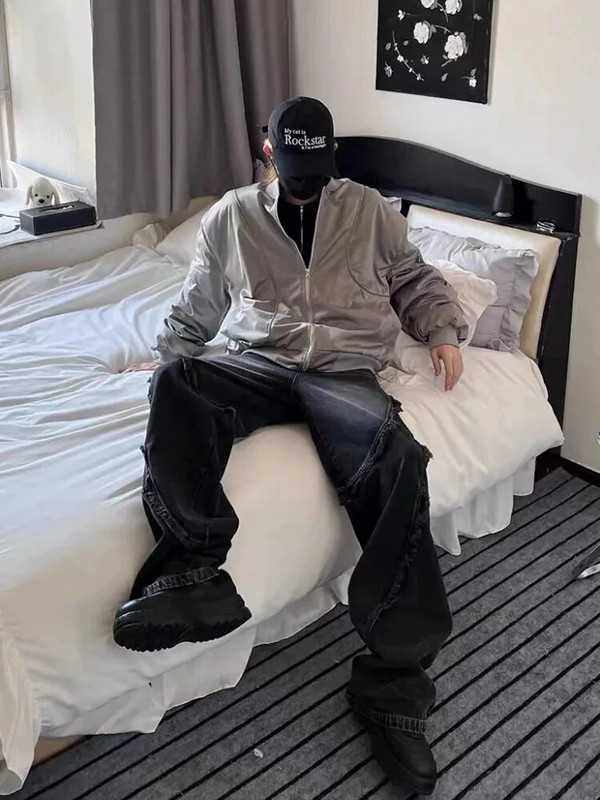 Retro Bomber striukės Vyriški Moteriški Pavasariniai High Street Laisvi laisvalaikio krovininiai paltai Laisvi pora Striukė Pilot Vėjo striukė Moteriška 2023 m.