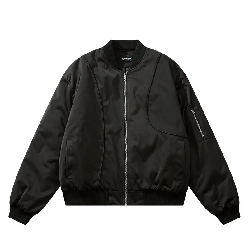 Retro Bomber striukės Vyriški Moteriški Pavasariniai High Street Laisvi laisvalaikio krovininiai paltai Laisvi pora Striukė Pilot Vėjo striukė Moteriška 2023 m.