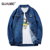 Jachetă de blugi pentru bărbați, supradimensionată, 5XL 6XL 8XL, nouă primăvară, toamnă, ocazional, jachete clasice de jeans, haine de stradă hip hop, largi, grăsime