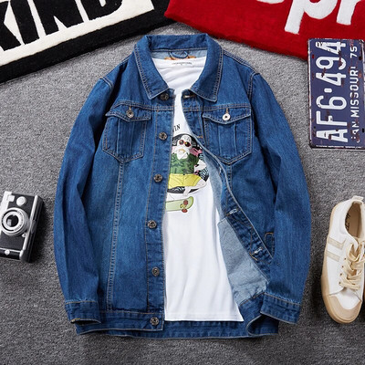 Jachetă de blugi pentru bărbați, supradimensionată, 5XL 6XL 8XL, nouă primăvară, toamnă, ocazional, jachete clasice de jeans, haine de stradă hip hop, largi, grăsime