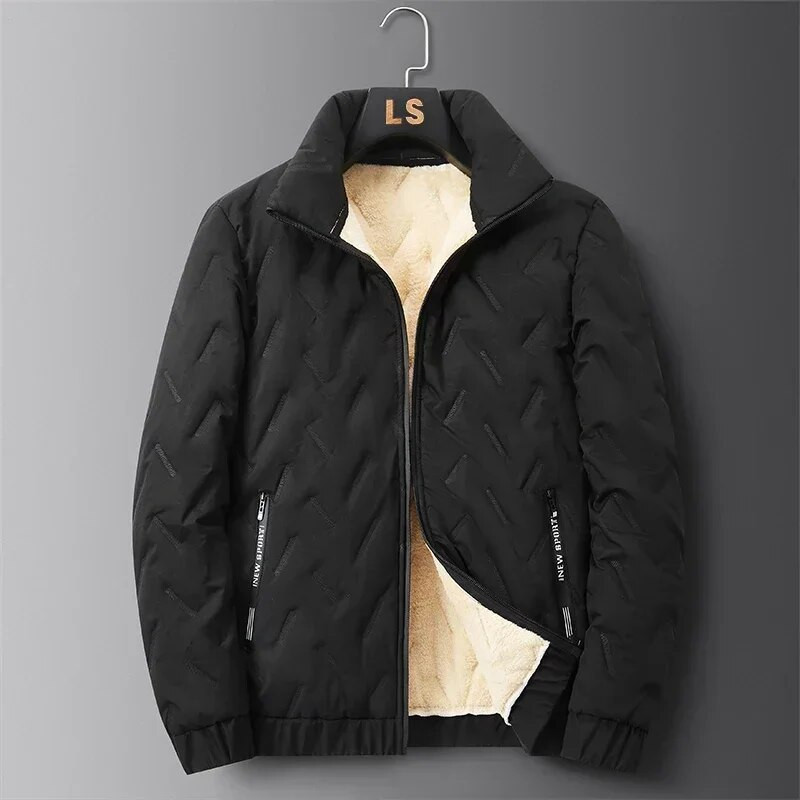 Uus meeste sügisjope, talvetermiline kerge voodriga lambavillast soe jakk, meeste mantel, mood, allavajutav krae ülerõivad 8XL