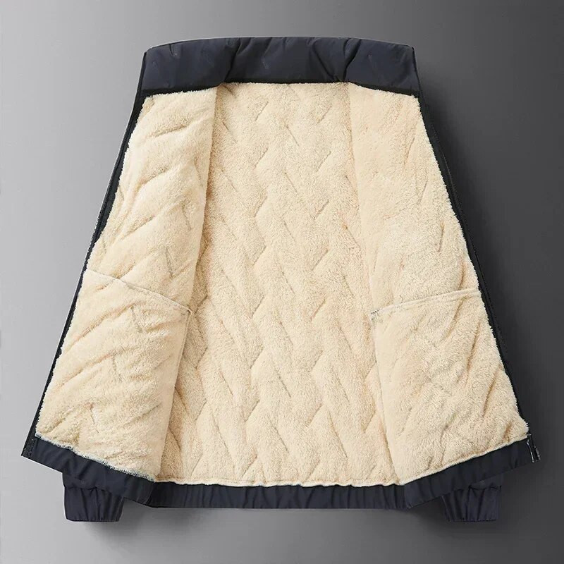 Uus meeste sügisjope, talvetermiline kerge voodriga lambavillast soe jakk, meeste mantel, mood, allavajutav krae ülerõivad 8XL