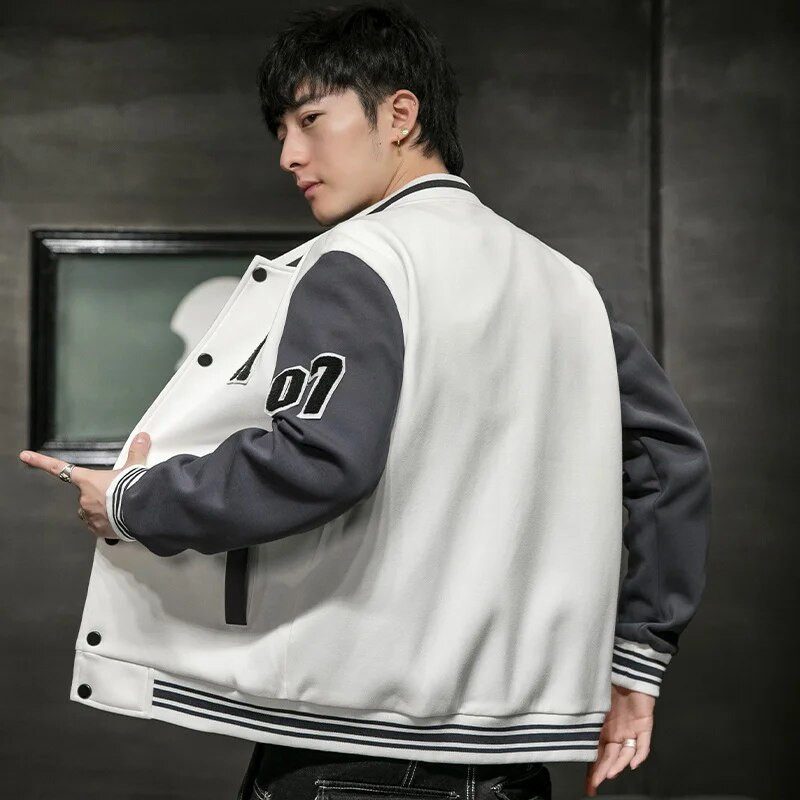 Beisbolo uniforma vyriška ir moteriška striukė Madingo prekės ženklo hiphopo laisvalaikio laisvalaikio poros 2023 m. Nauji gatvės retro stiliaus siuvinėjimai