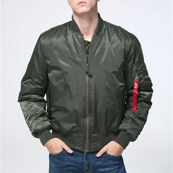 Есенно зимно военно тактическо палто Мъжко армейско яке MA-1 Flight Bomber Jacket Baseball Varsity Твърдо късо двустранно яке