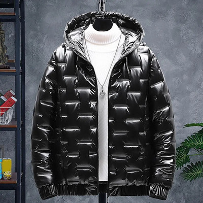 Jachetă de iarnă pentru bărbați Jachetă Parka din puf de rață Parka de zăpadă groasă și caldă pentru bărbați Pardesiu detașabil cu glugă Pardesiu de vânt Mantoane calde