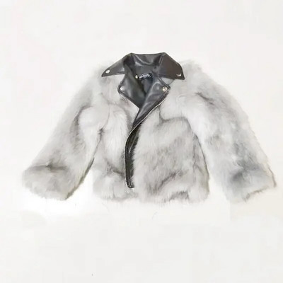 Jachetă de blană pentru fete, îmbrăcăminte din bumbac, pardesiu 2023, elegant, caldă, îngroșă, plus catifea, iarnă, toamnă, adolescent, fuzzy, pentru copii.