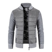 Módny baseballový golier trenčkot zimný kabát pánsky ležérny sveter bunda jeseň zima hrubý teplý pánsky kardigan ulica červená