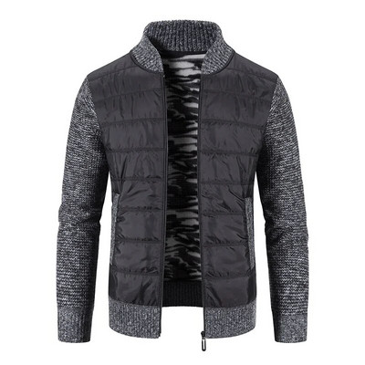 Módny baseballový golier trenčkot zimný kabát pánsky ležérny sveter bunda jeseň zima hrubý teplý pánsky kardigan ulica červená