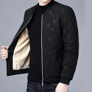 DIMUSI Zimná bomber bunda pre mužov, ležérna baseballová zahusťovacia flísová teplá bunda, slim fit streetwear kabáty, módne pánske značkové oblečenie