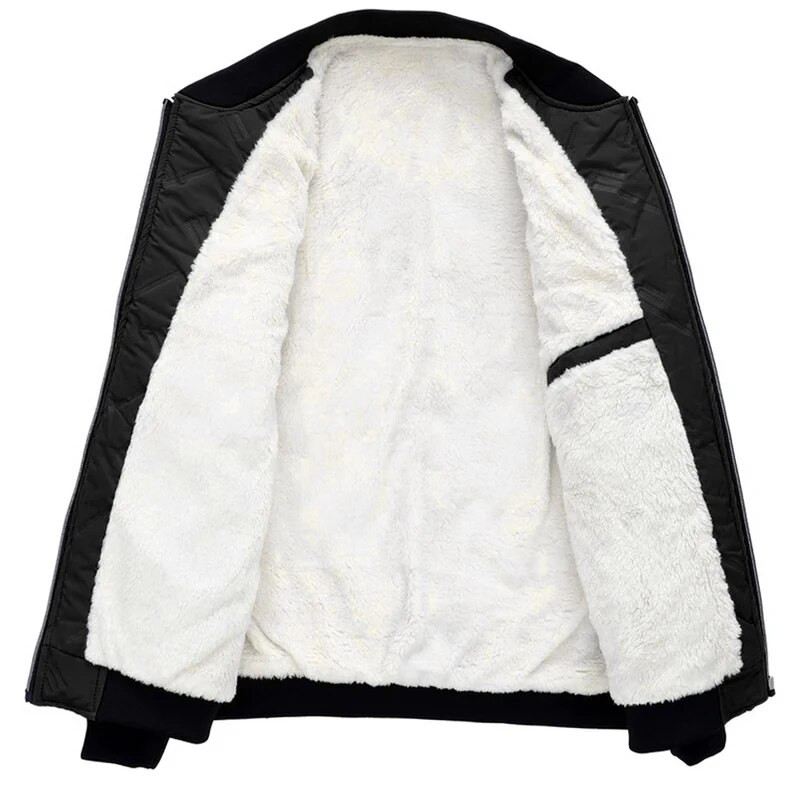 DIMUSI Zimná bomber bunda pre mužov, ležérna baseballová zahusťovacia flísová teplá bunda, slim fit streetwear kabáty, módne pánske značkové oblečenie