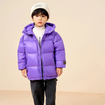 Παιδικά μπουφάν ψωμιού ζεστά για αγόρια Κορίτσια μόδα Εφηβικές φόρμες χιονιού με κουκούλα Parka 2023 Χειμώνας Παιδικό Πανωφόρι