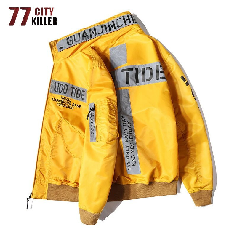 77City Killer Military Bomber Jacket Men Streetwear Pilot Jackets Men Multi-Baseball Hip Hop Baseball Men Jacket Casaco Masculino