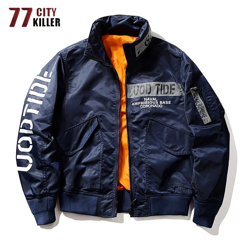 77City Killer Military Bomber Jacket Men Streetwear Pilot Jackets Men Multi-Baseball Hip Hop Baseball Men Jacket Casaco Masculino