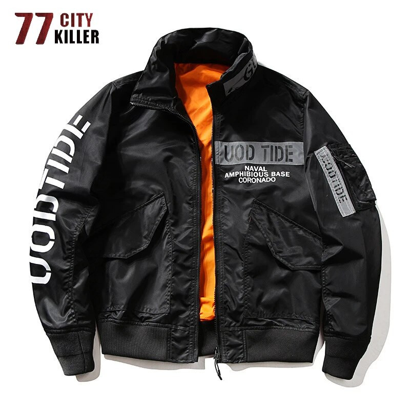 77City Killer Military Bomber Jacket Men Streetwear Pilot Jackets Men Multi-Baseball Hip Hop Baseball Men Jacket Casaco Masculino